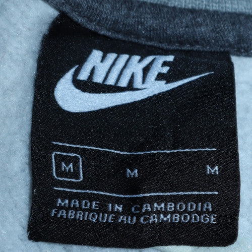 Nike Men's Grey Colour Block Pullover Sweatshirt Size M