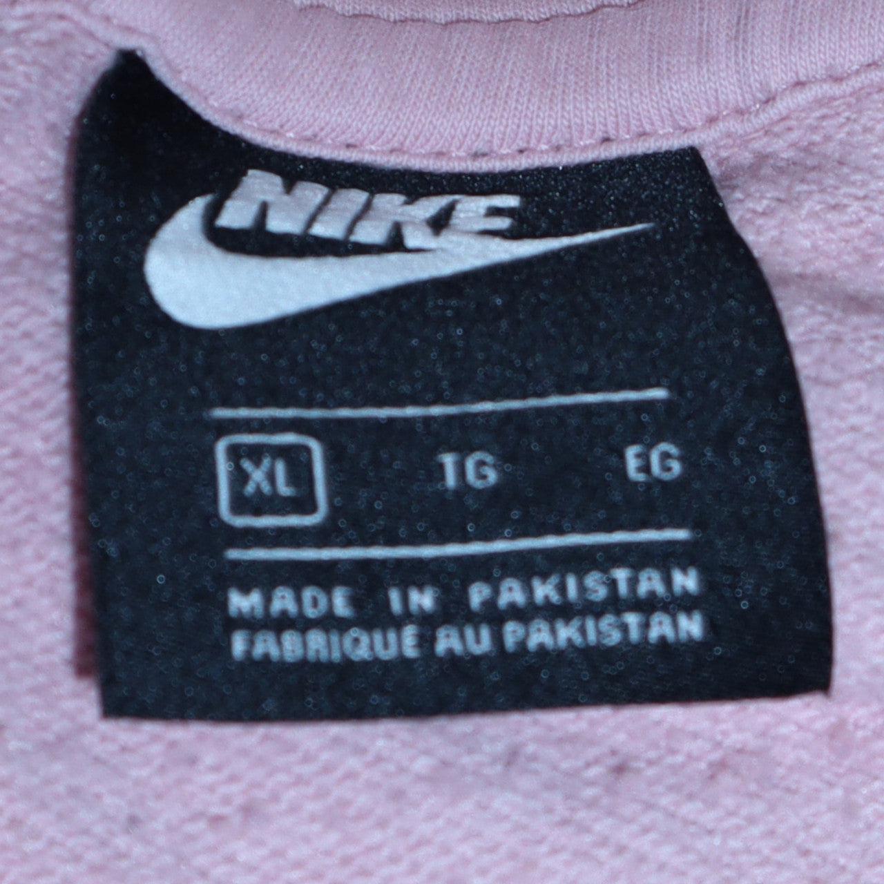 Nike Women's Pink Pullover Hoodie XL Cotton Casual Sweatshirt
