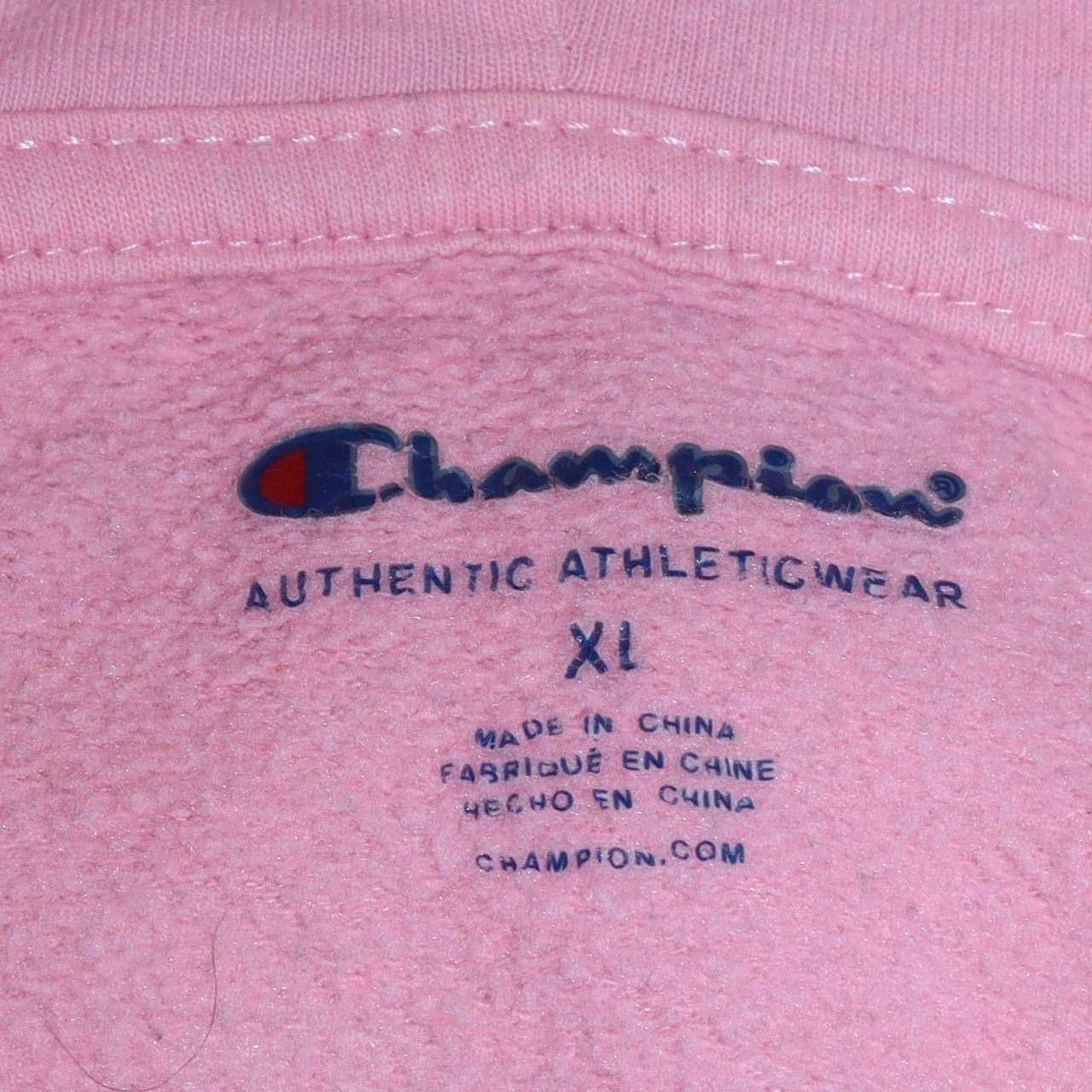 Champion Womens Pink Full Zip Hoodie XL Classic Fit Casual