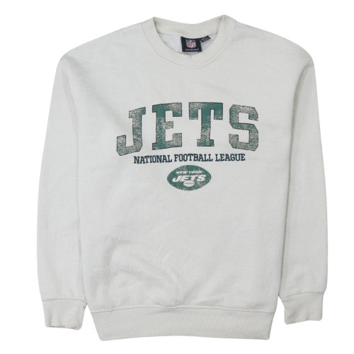 Primark Men’s White NFL Jets Graphic Pullover Sweatshirt 2XS