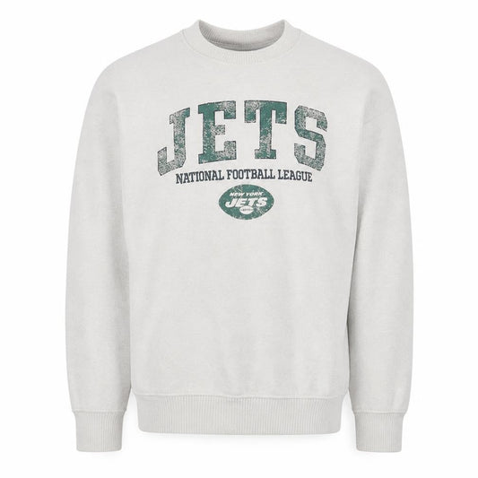 Primark Men’s White NFL Jets Graphic Pullover Sweatshirt 2XS