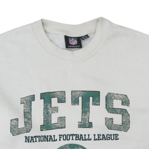 Primark Men’s White NFL Jets Graphic Pullover Sweatshirt 2XS