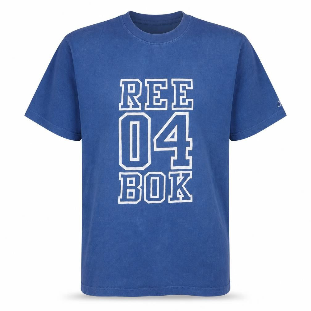Reebok Men's Blue XL Sports Graphic Print Cotton T-Shirt