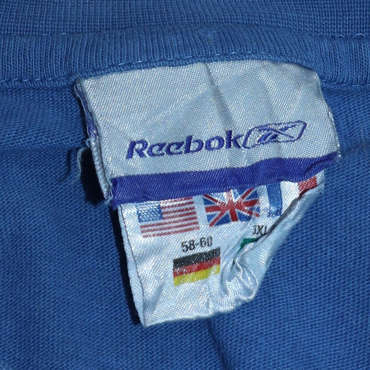 Reebok Men's Blue XL Sports Graphic Print Cotton T-Shirt