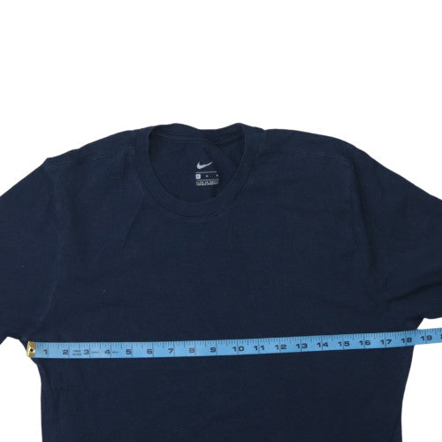 Nike Men's Navy Blue Crew Neck Cotton T-Shirt Size M
