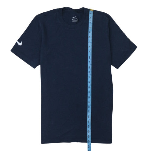 Nike Men's Navy Blue Crew Neck Cotton T-Shirt Size M