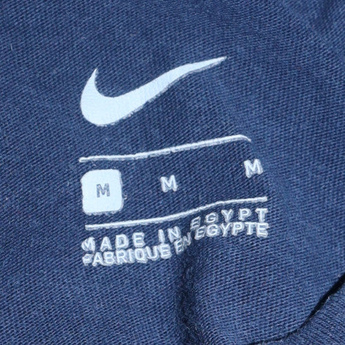 Nike Men's Navy Blue Crew Neck Cotton T-Shirt Size M