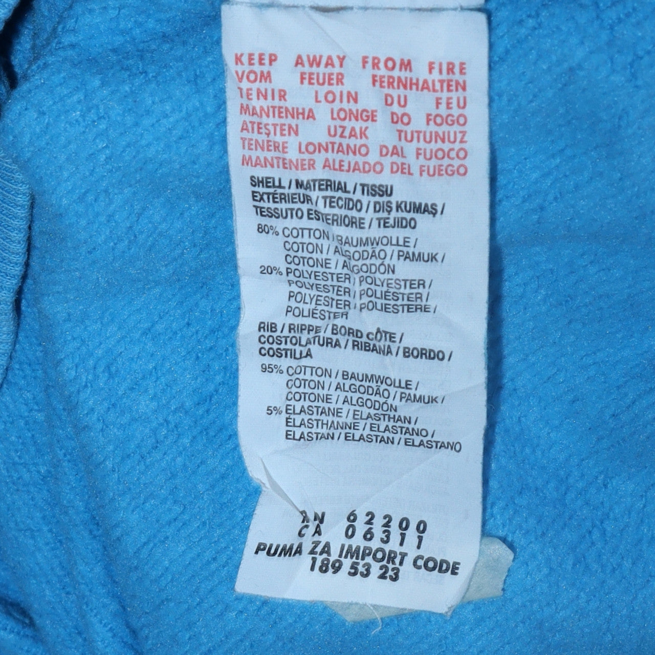 Puma Men's Blue Crew Neck Logo Pullover Sweatshirt M