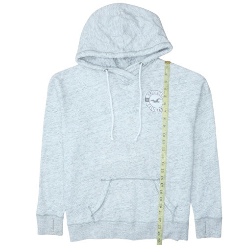 Hollister Men’s Grey XL Pullover Hoodie with Logo Print
