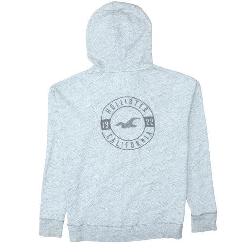 Hollister Men’s Grey XL Pullover Hoodie with Logo Print