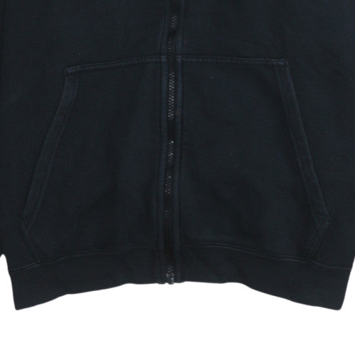 Nike Mens Black Full Zip Hoodie L Fleece Sports Sweatshirt