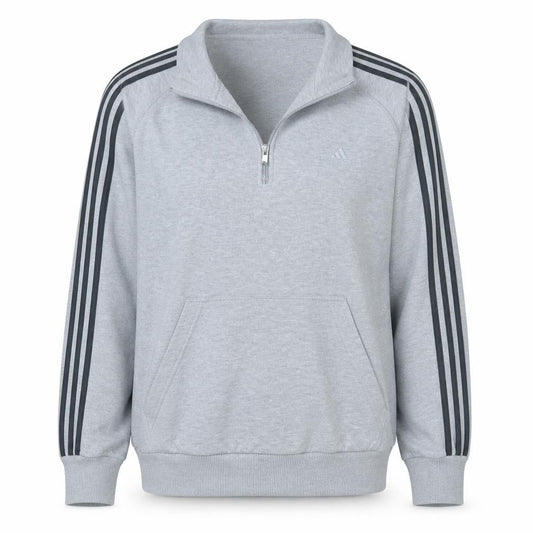 adidas Men's Grey 1/2 Zip Sweatshirt L Performance Essentials