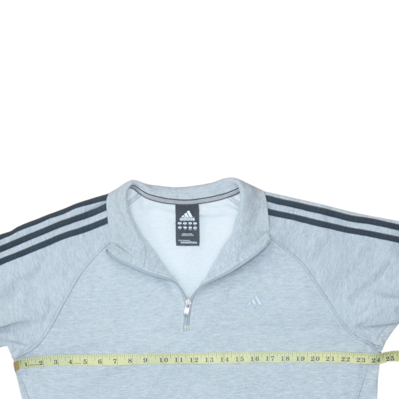 adidas Men's Grey 1/2 Zip Sweatshirt L Performance Essentials