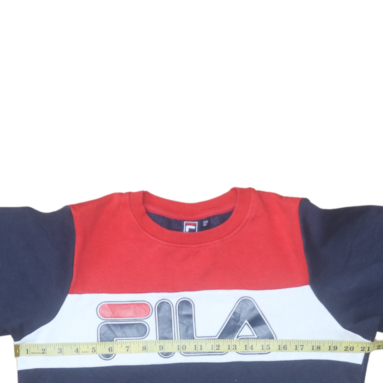 FILA Boys Multicoloured 176cm Pullover Sweatshirt Colourblock Logo