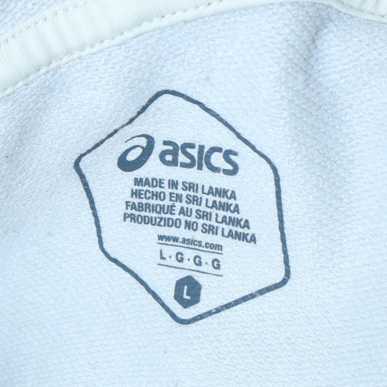 Asics Women White Pullover Hoodie Size L Graphic Print Cotton Blend