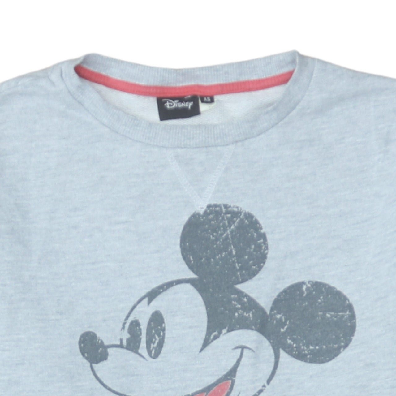 Disney Women Grey XS Mickey Mouse Pullover Sweatshirt