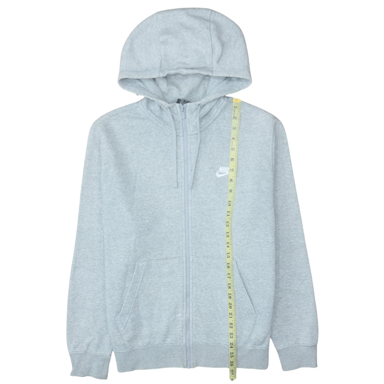 Nike Men Grey Full Zip Hoodie M Regular Fit