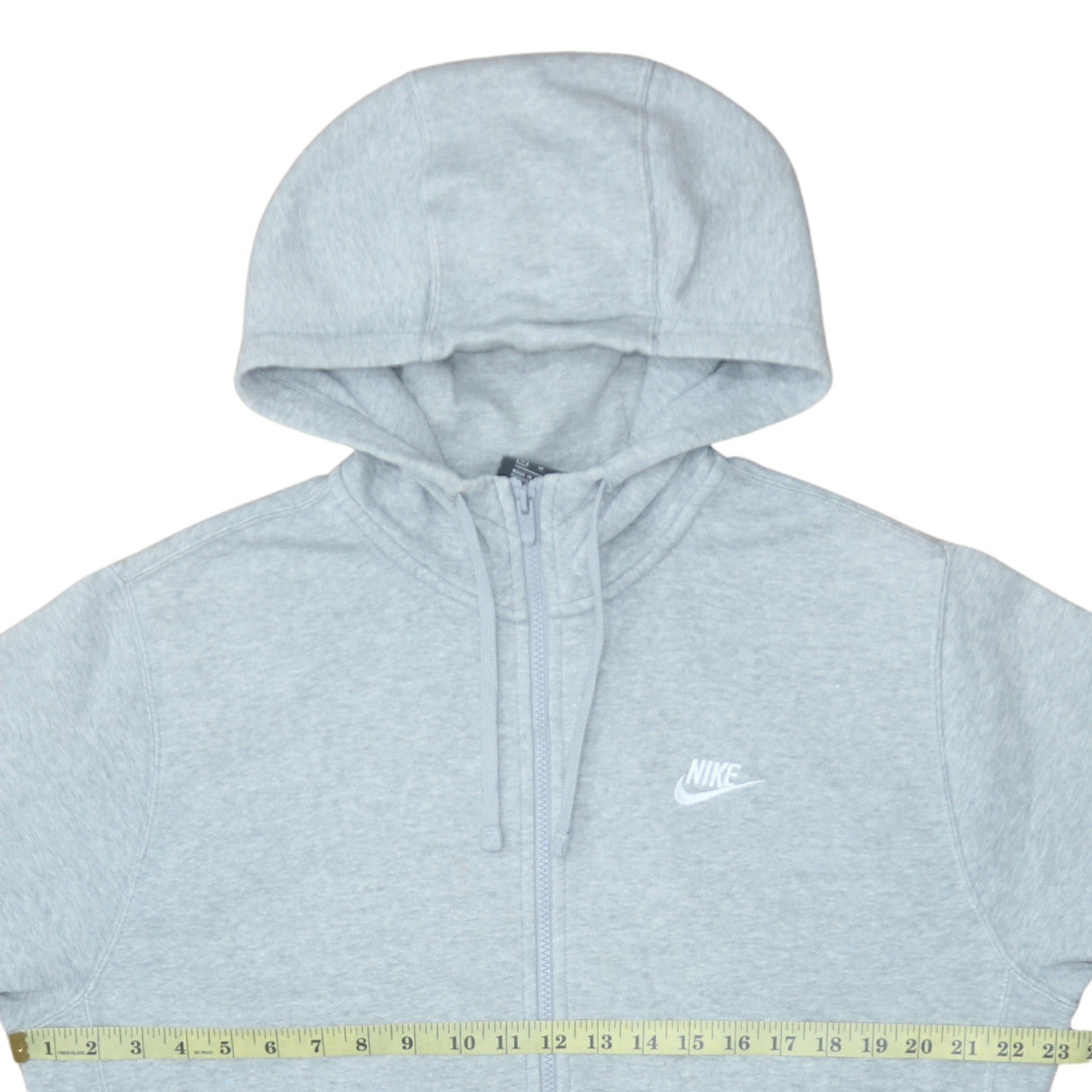 Nike Men Grey Full Zip Hoodie M Regular Fit