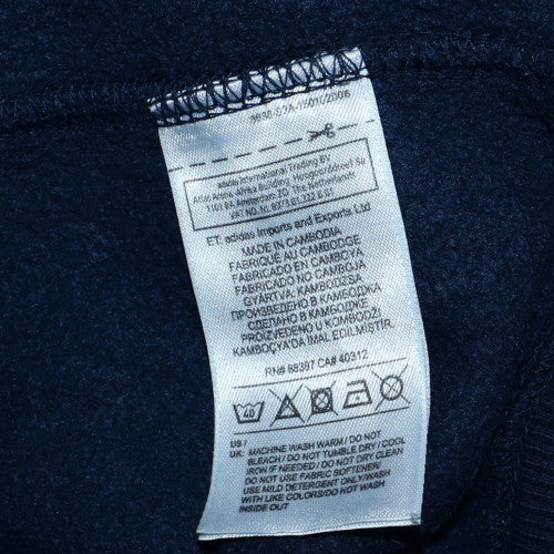 Adidas Men Blue Pullover Hoodie Fleece Logo M Regular Fit