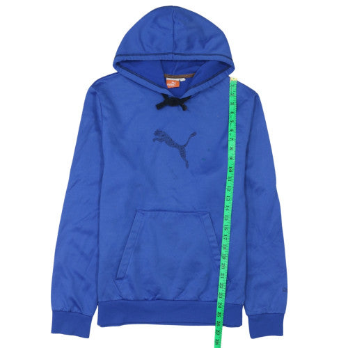 Puma Mens Blue Pullover Hoodie M Regular Fit Sports Fleece
