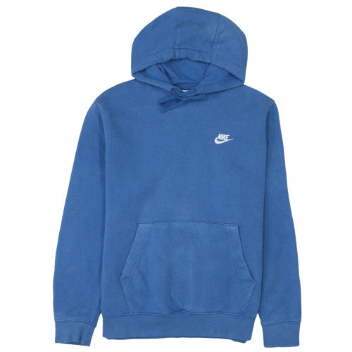 Nike Men's Blue Pullover Hoodie Medium Cotton Blend Fleece