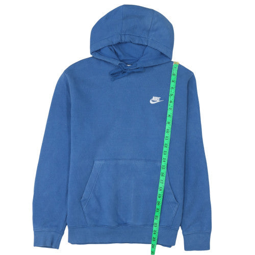 Nike Men's Blue Pullover Hoodie Medium Cotton Blend Fleece