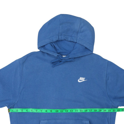 Nike Men's Blue Pullover Hoodie Medium Cotton Blend Fleece