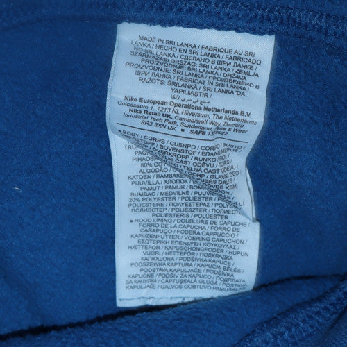 Nike Men's Blue Pullover Hoodie Medium Cotton Blend Fleece