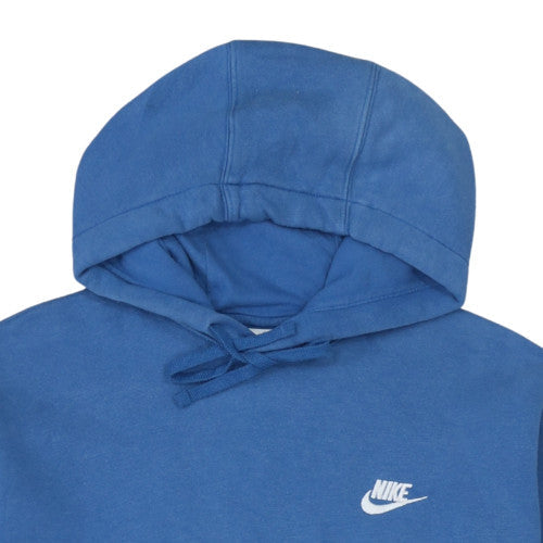 Nike Men's Blue Pullover Hoodie Medium Cotton Blend Fleece