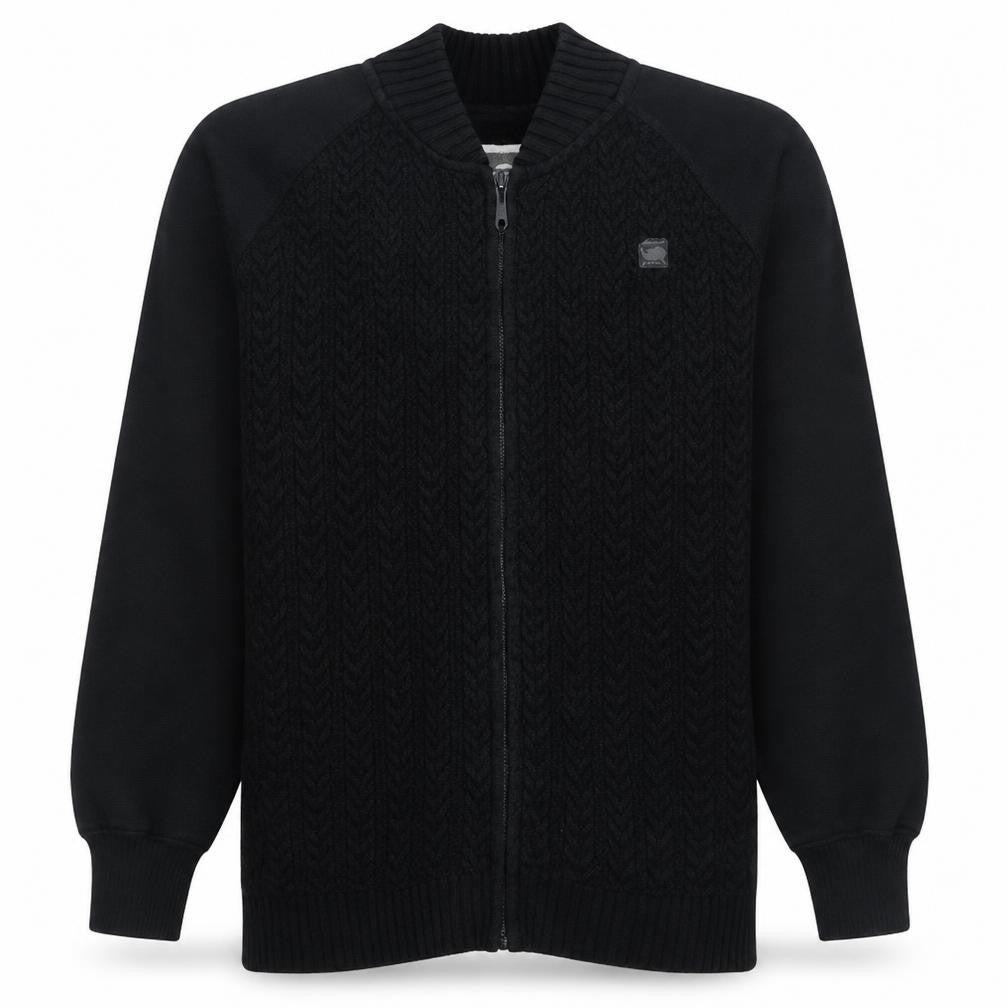 G-Star Raw Men's Black L Basic Full Zip Knit Jacket Size L