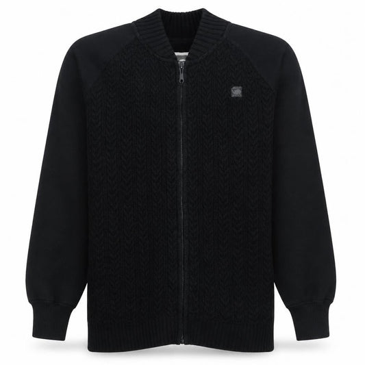 G-Star RAW Men's Black L Basic Full Zip Knit Jacket Size L