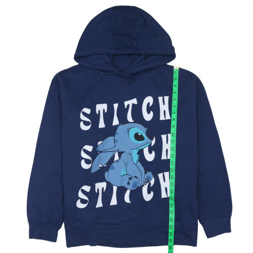 Disney Women's Navy Blue Stitch Pullover Hoodie 2XL
