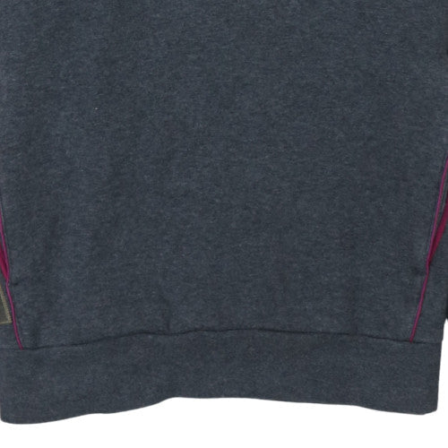 Adidas Mens Grey Pullover Hoodie M Sports Fleece Sweatshirt