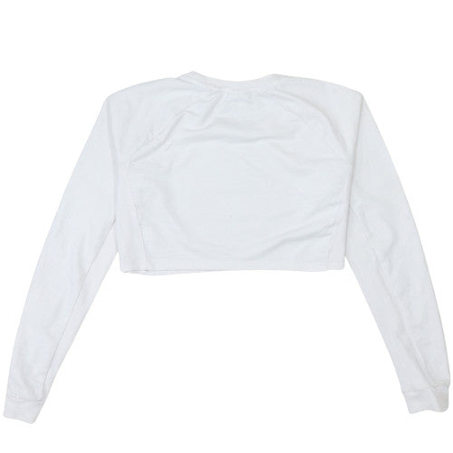 Gymshark Womens White Small Cropped Pullover Sweatshirt