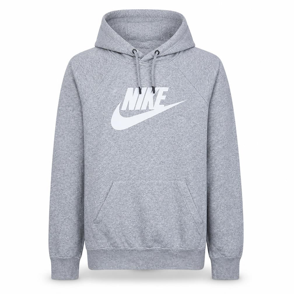 Nike Men's Grey XS Pullover Hoodie with Logo Print