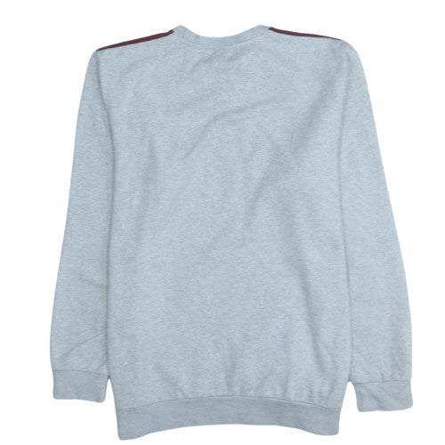 Adidas Mens Grey Crew Neck Logo Sweatshirt L Classic Fit