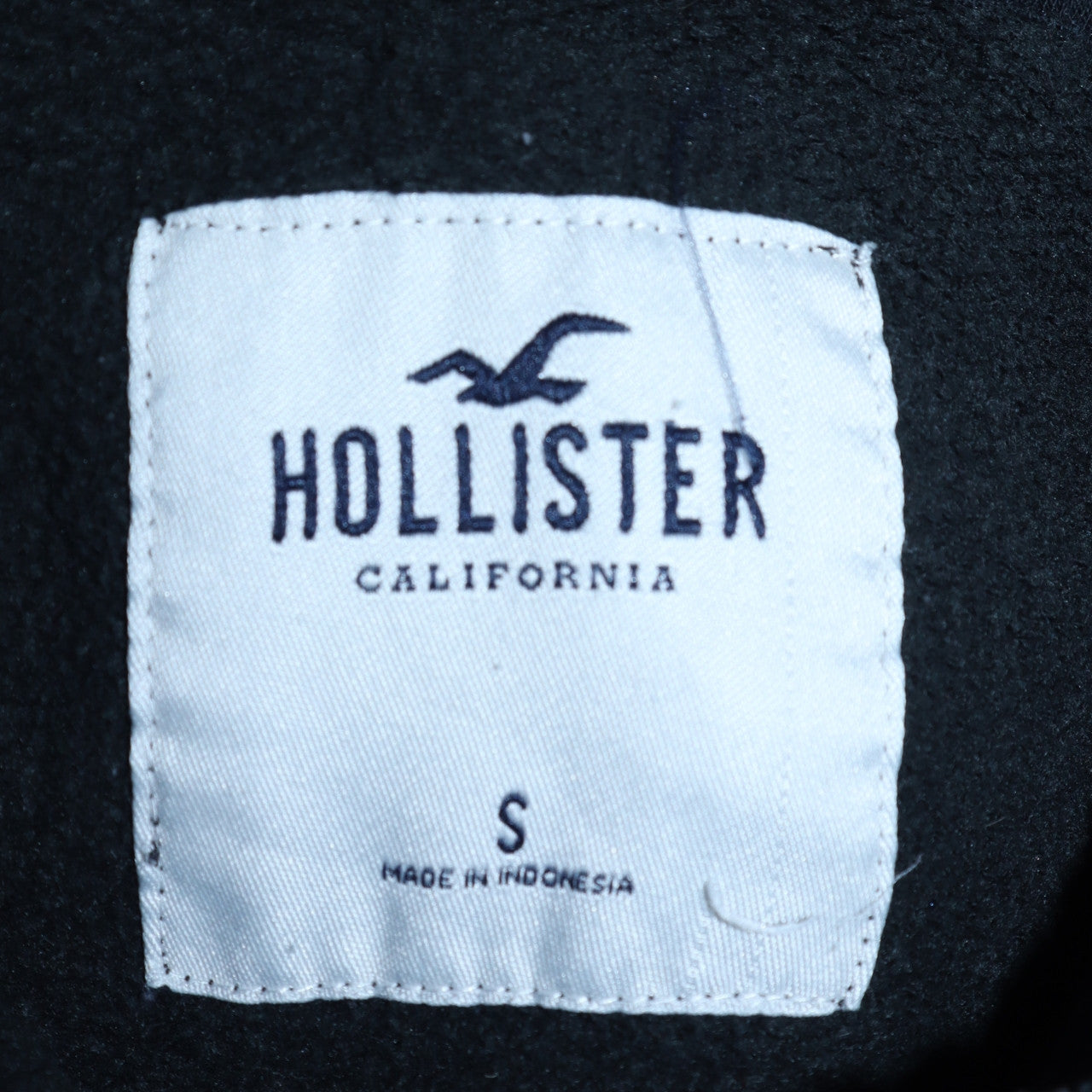 Hollister Women Black Small Pullover Hoodie with Logo Design
