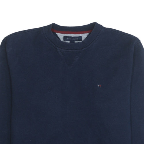 Tommy Hilfiger Men's Blue Crew Neck Cotton Sweatshirt Size M