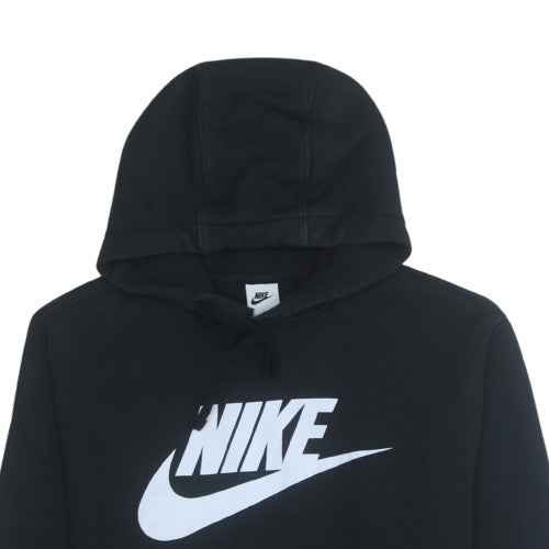 Nike Men's Black Pullover Hoodie M Logo Fleece Sweatshirt