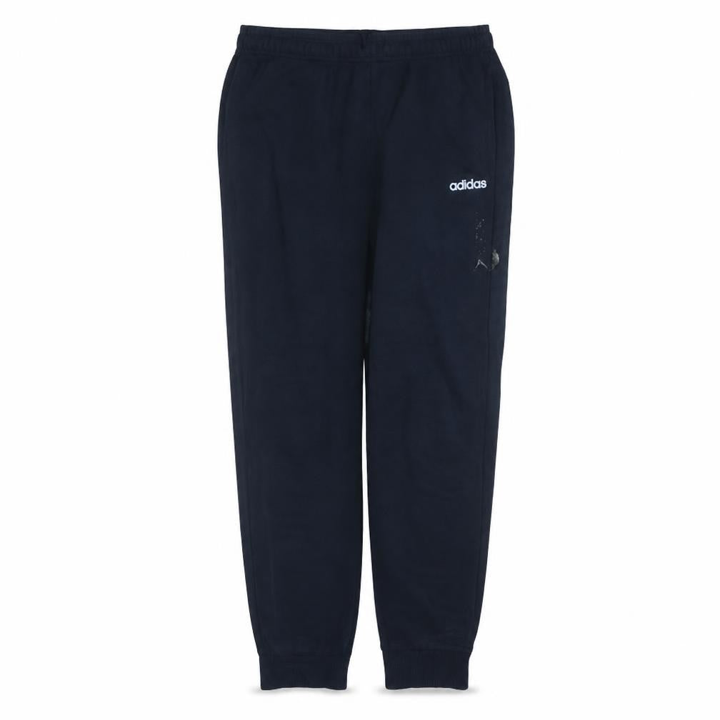 Adidas Men Black L Jogger Sweatpants Elastic Waist Fleece Lined