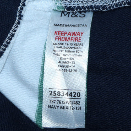 Marks and Spencer Boys Navy Stripe Harry Potter Rugby Sweatshirt 12-13 Years