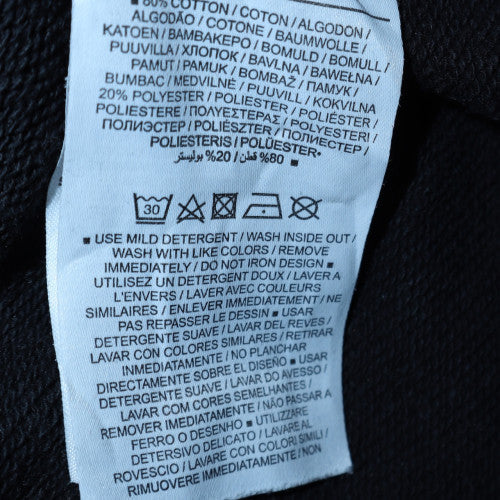 Nike Men's Black Small Crew Neck Logo Sweatshirt Cotton Blend