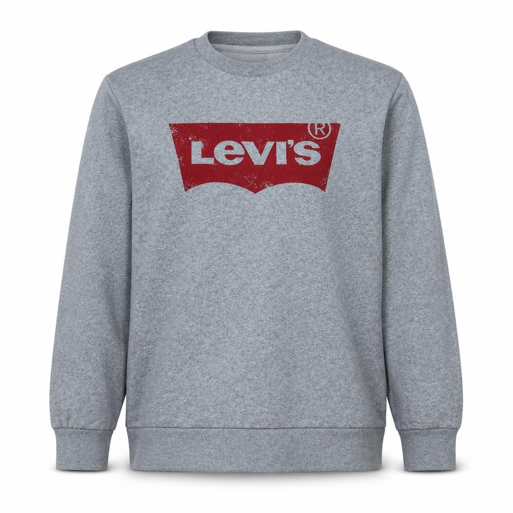 Levi's Men's Grey Logo Crew Neck Pullover Sweatshirt Size L