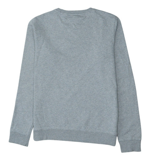 Tommy Hilfiger Men's Grey Cotton Crew Neck Logo Sweatshirt S