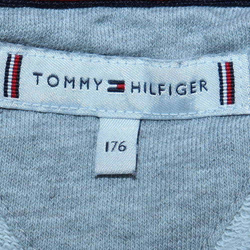 Tommy Hilfiger Men's Grey Cotton Crew Neck Logo Sweatshirt S