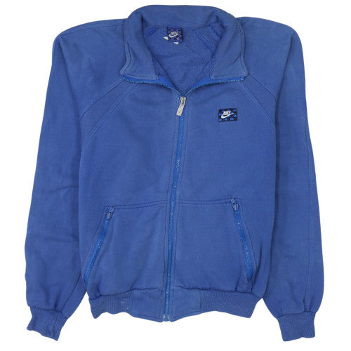 Nike Men's Blue Fleece Track Jacket M Regular Fit Full Zip Vintage