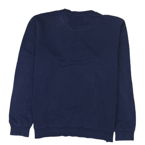Puma Men Blue Pullover Sweatshirt L Regular Fit Crew Neck
