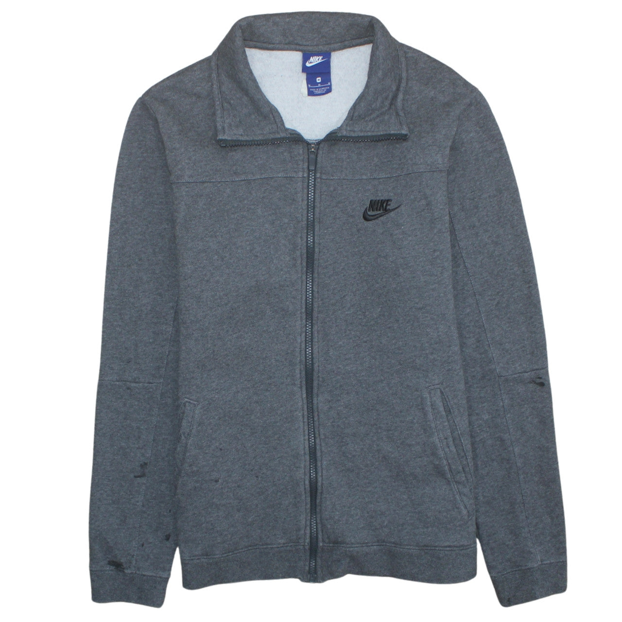 Nike Men’s Grey Full Zip Sweatshirt Size M Regular Fit Sports Style
