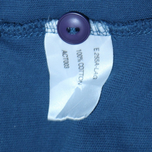 Cotton Traders Men’s Blue Collared Henley Sweatshirt Size M