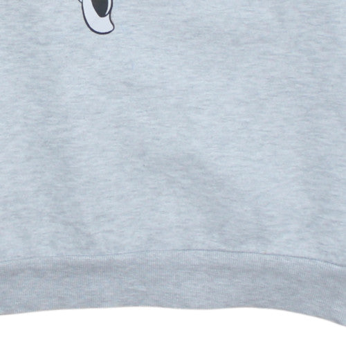 Disney Women Grey Minnie Mouse Pullover Sweatshirt L Casual